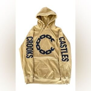 Crooks & Castles Chain Hoodie in Fall Gold Color Size Large
